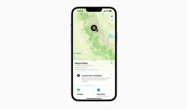 江安苹果14维修分享iPhone14系列中 FindMy功能通过卫星分享位置方法教程 